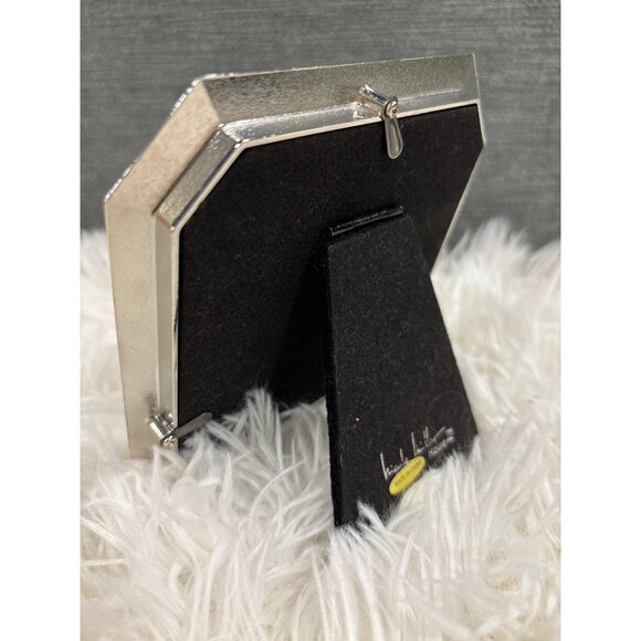 Nicole Miller Home Accent Silver Octagonal Picture Frame 3"x3" Made In China - Picture 4 of 8